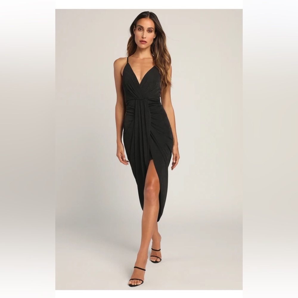 Black lulus size small high low dress